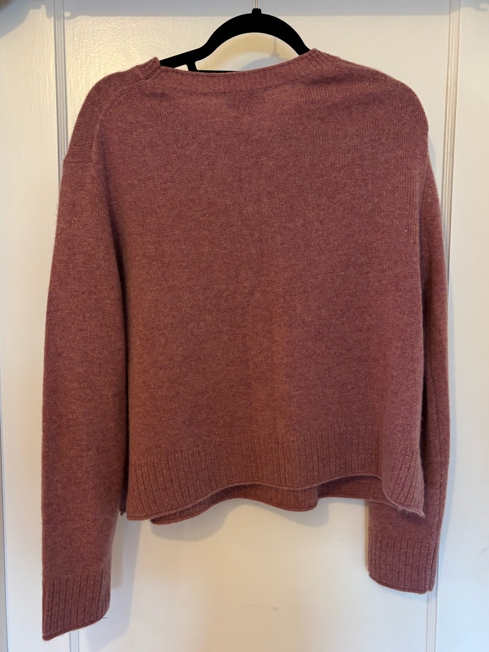 NWOT Quince Cashmere Boxy Crewneck Women's Sweater in Shaded Rose - Picture 3 of 4